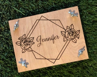 Personalized Flower Press, Heirloom Craft Activity For Kids, Leaf Press, Birthday Gift For Wife, Nature Herb Drying, New Mom Heirloom