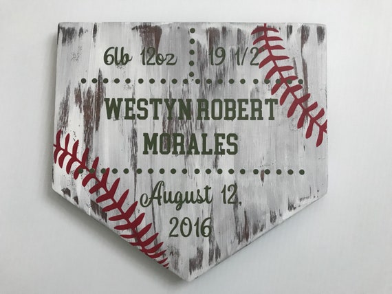 baseball birth announcement