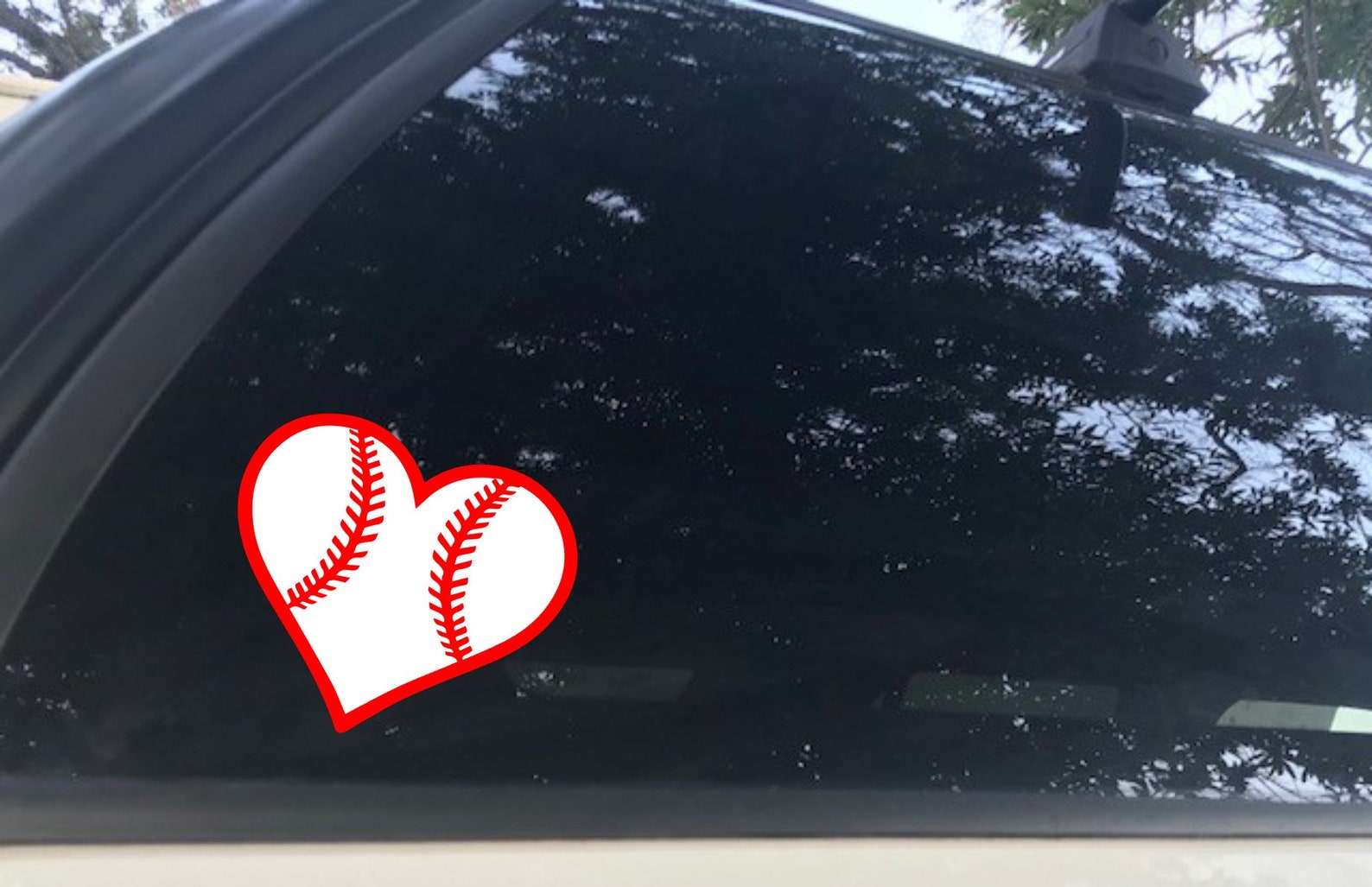 Softball Heart Decal Baseball Fan Decal Sports Sticker Gift Etsy