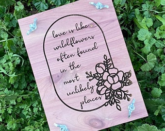 Valentine Quote Flower Press, Craft Activity For Kids, Love Leaf Press, Gift For Wife or Girlfriend, Natural Herb Drying, New Mom Heirloom