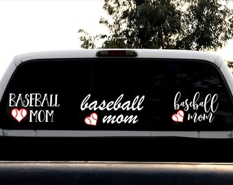 Baseball Mom Stickers - 13 Piece Vinyl Decals For Cars, Water Bottles & Notebooks