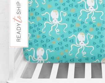 octopus crib bedding