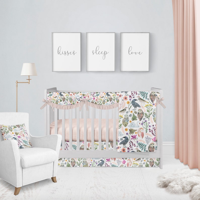 Sweet Dreams Crib Bedding Set Owl Baby Bedding Woodland Etsy