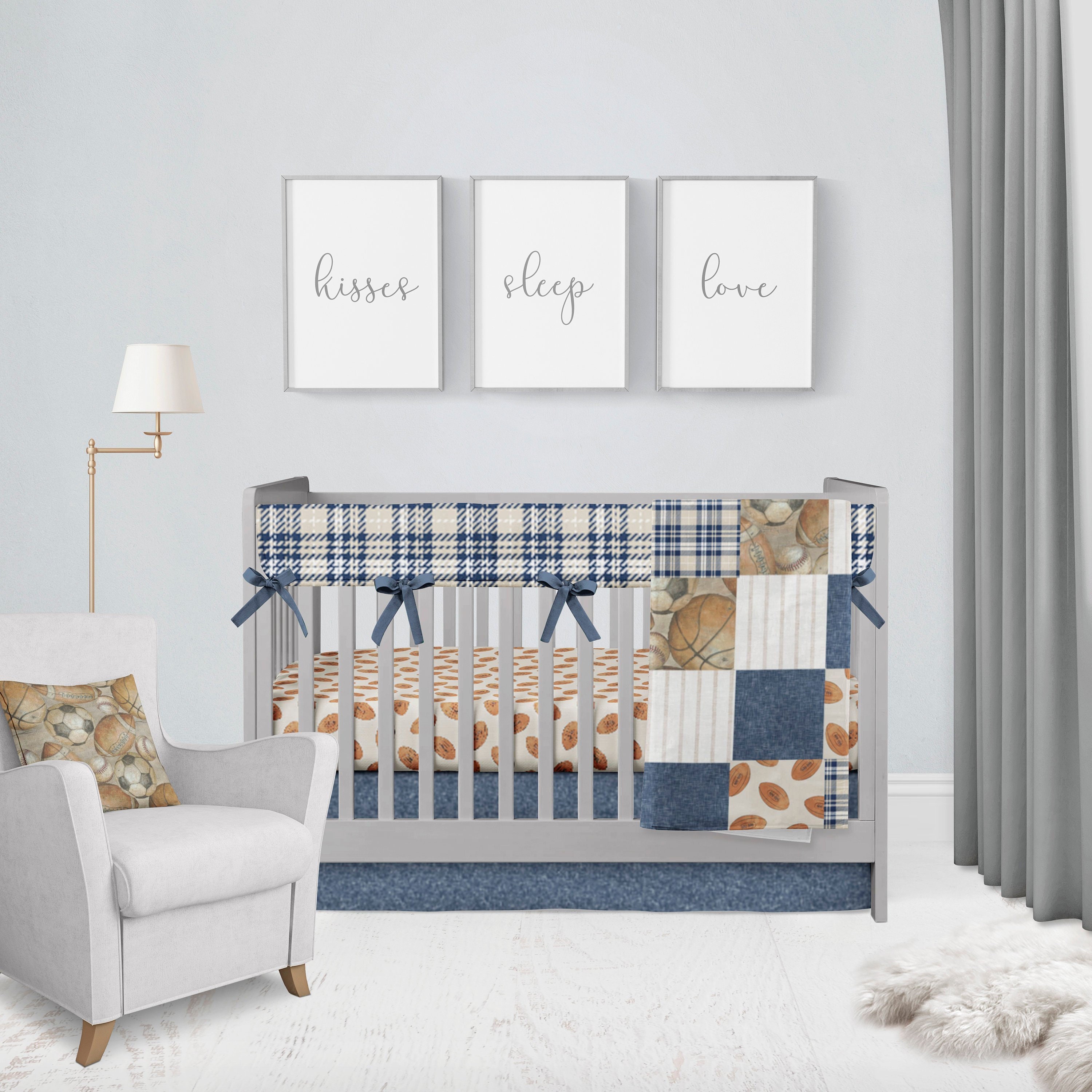 Football Baby Bedding Crib Set Crib Bedding Football Etsy