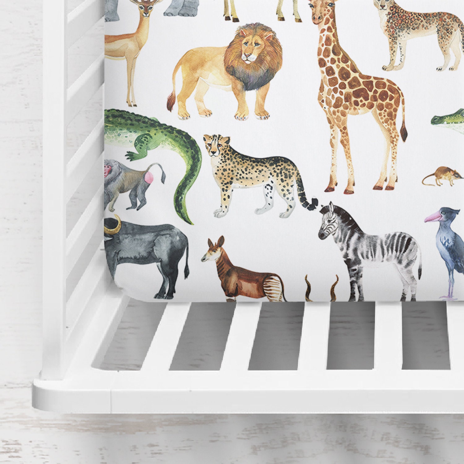 zoo animal crib sheets