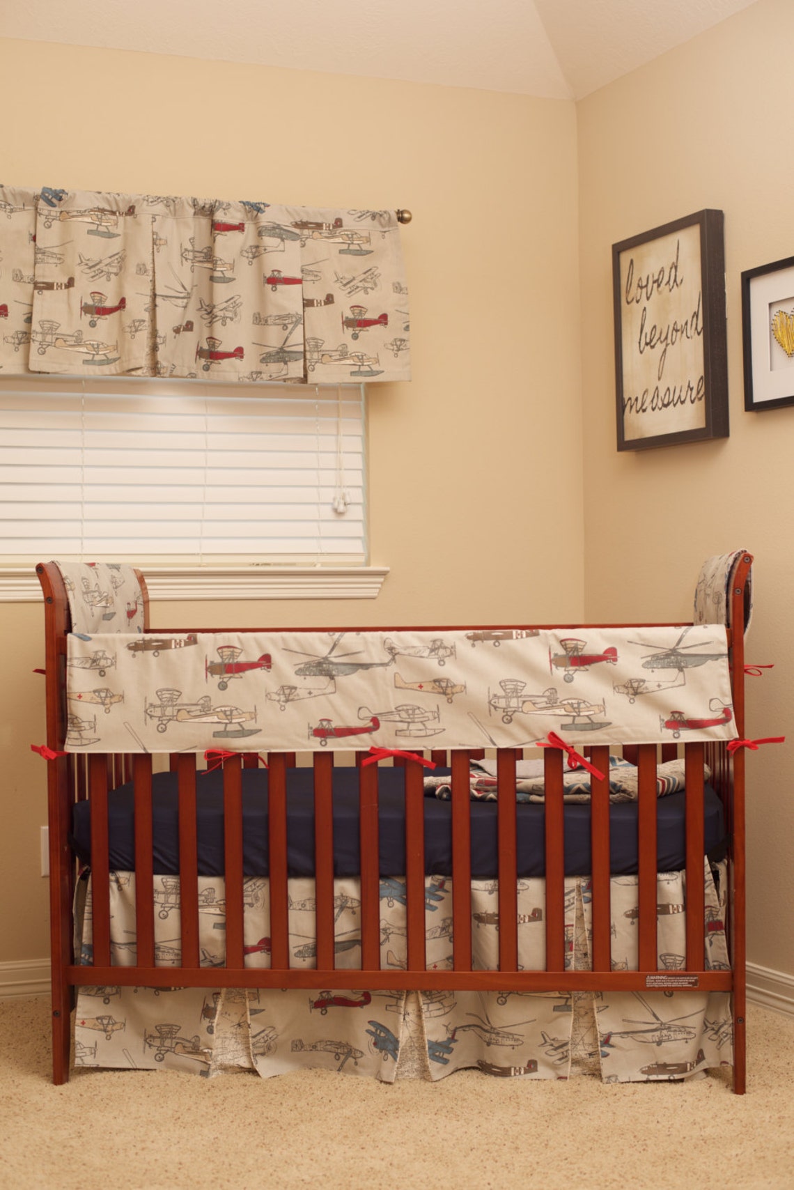 Vintage Airplane Crib Bedding Set Adventure Crib Bedding Etsy
