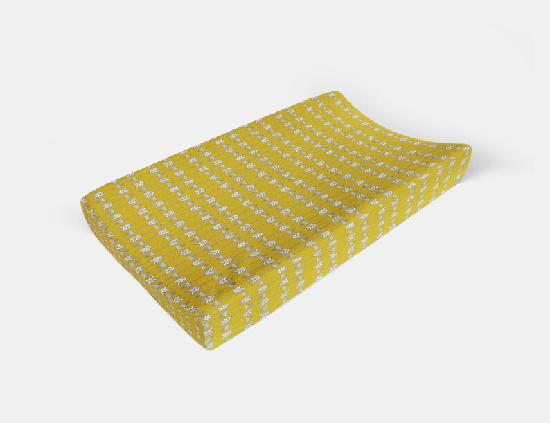 Mustard Arrows Changing Pad Cover Tribal Change Pad Arrow Etsy