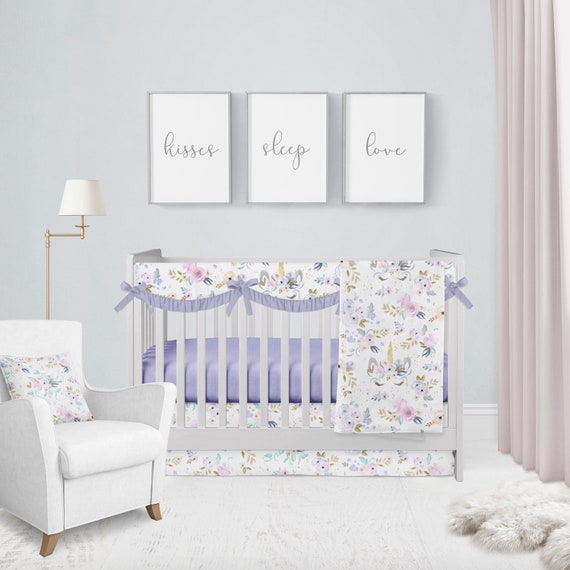 baby unicorn crib set
