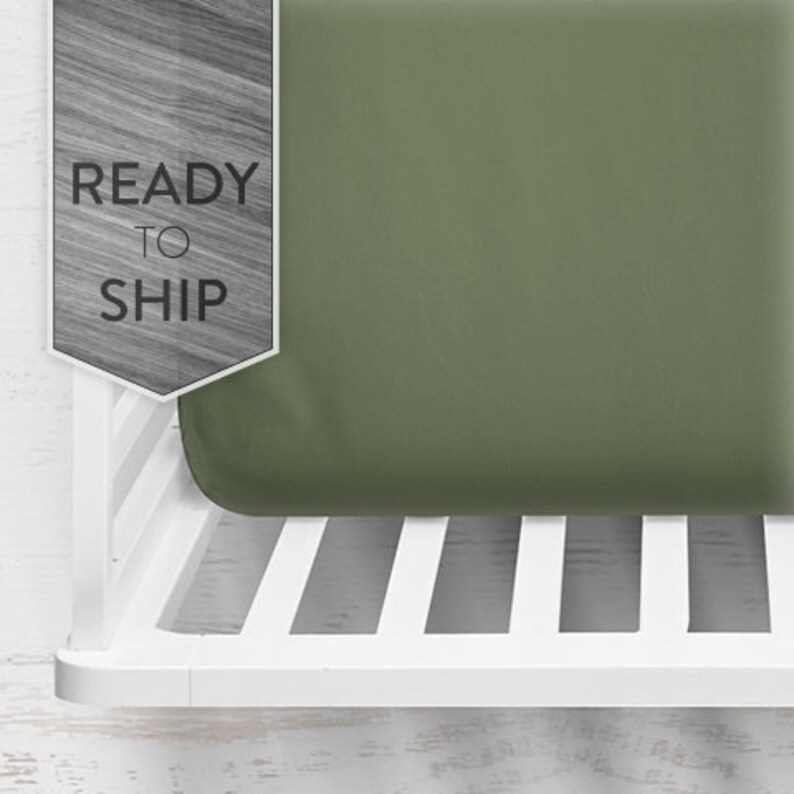 Hunter Green Crib Sheet Fitted Crib Sheet Baby Bedding Etsy