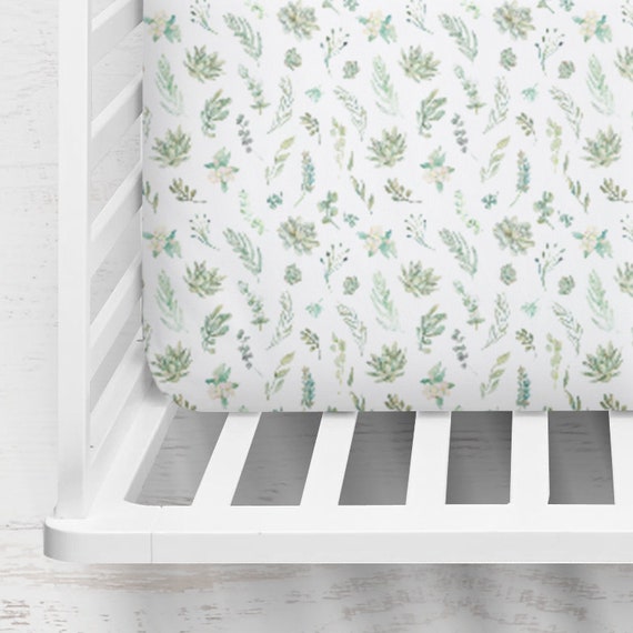 succulent crib sheet