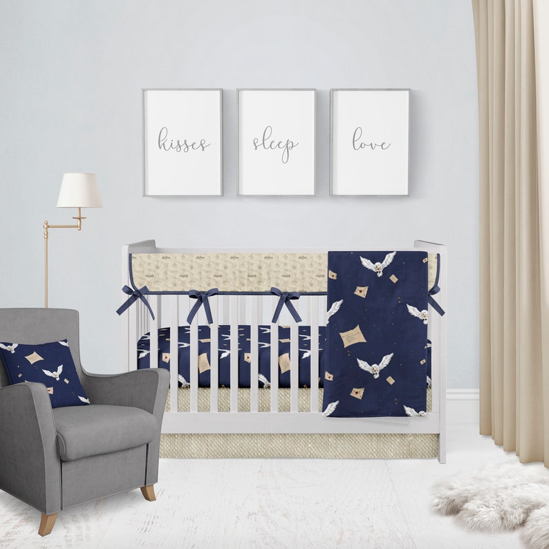 Harry S Owl Baby Bedding Crib Set Potter Shower Gift Nursery