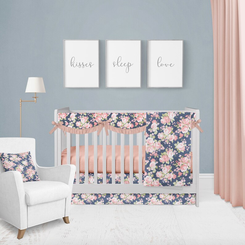 farmhouse floral crib bedding