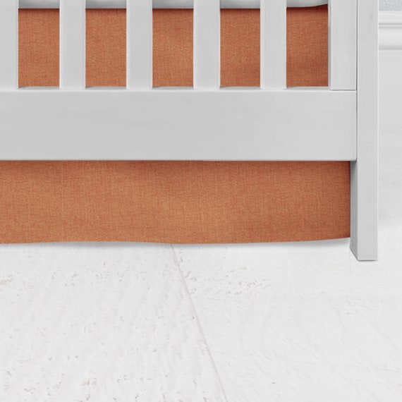Zanzibar Rust Linen Crib Skirt Spice Crib Skirt Baby Etsy