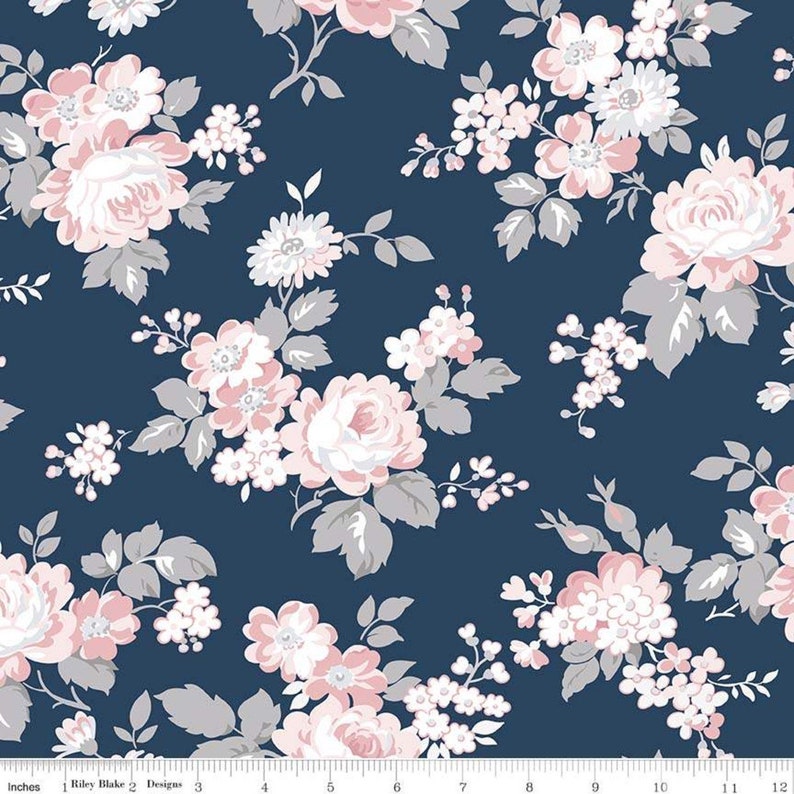 Navy Blush Floral Crib Sheet ~ Fitted Crib Sheet ~ Baby Bedding ~ Crib Sheet ~ Crib Bedding ~ Floral Crib Sheet ~ Baby Gift ~ Quick Ship