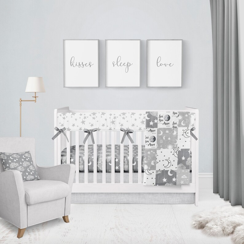 Moon Stars Baby Bedding Crib Set Star And Shower Gift