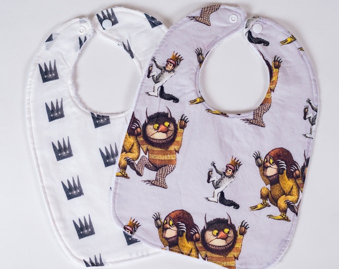 Bib Where the Wild Things Are. Crown Baby Bibs. Royal Baby Etsy