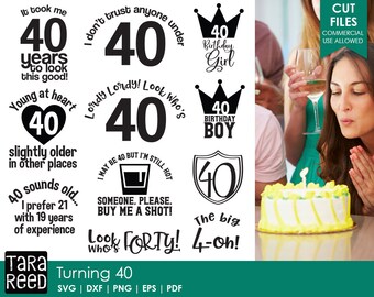 Download 40th birthday svg | Etsy