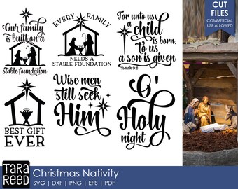 Nativity Scene Svg Etsy