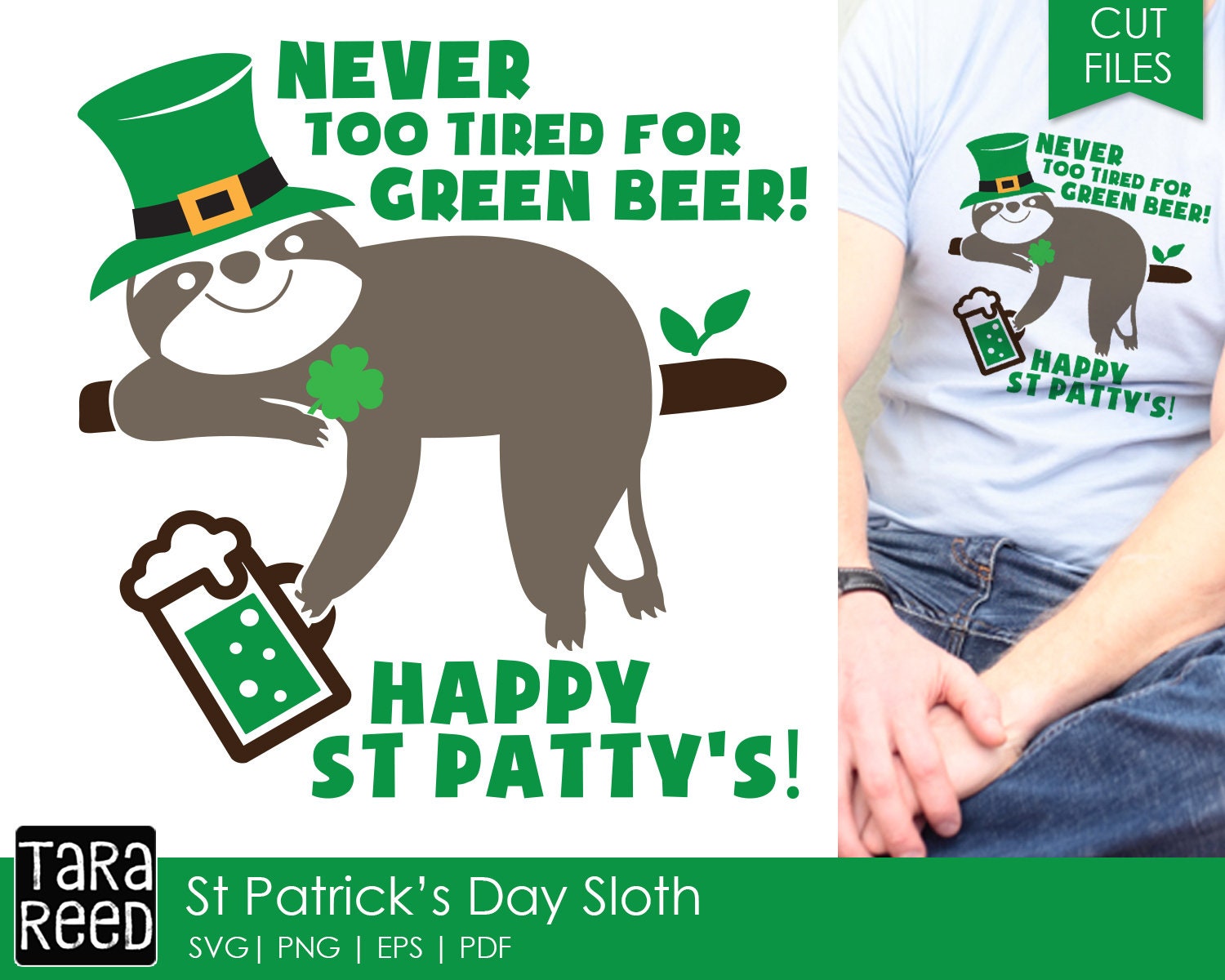 Download Free St Patricks Day Sloth Saint Patricks Day Svg And Cut Files Etsy SVG Cut Files