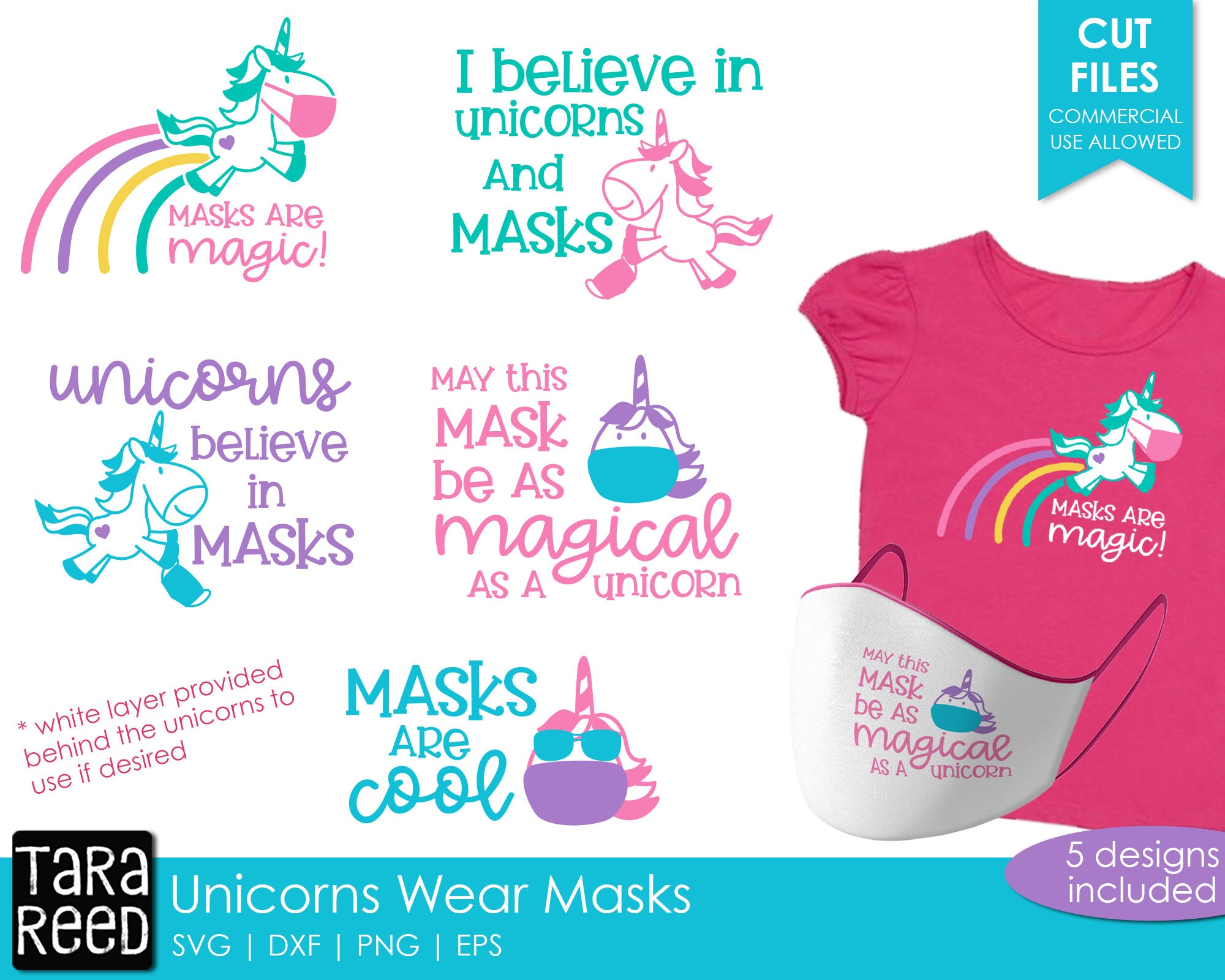 Download Unicorn Face Mask Sayings Svg And Cut Files For Crafters Etsy