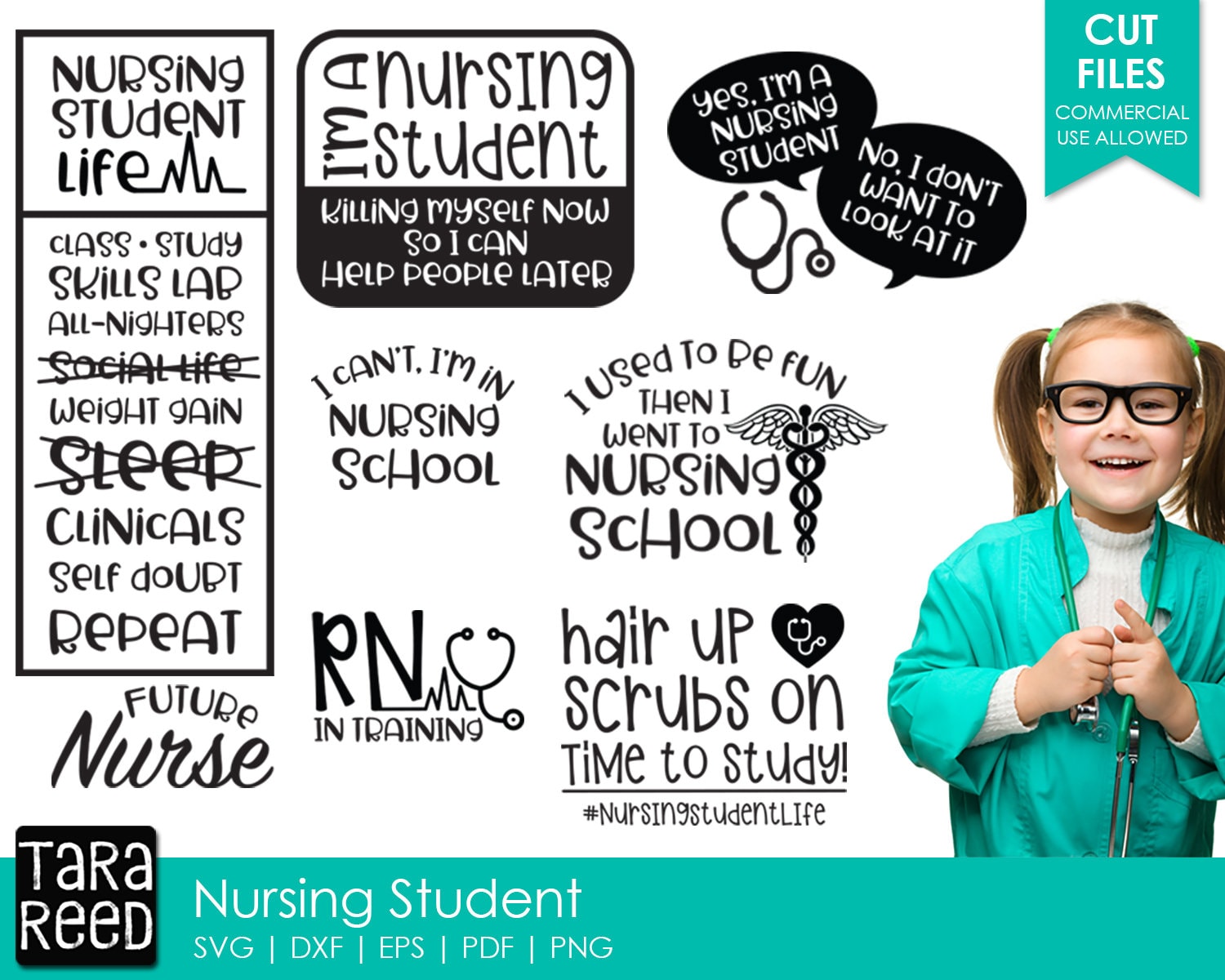 Download Nursing Student Nurse SVG and Cut Files for Crafters | Etsy