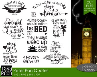 Peter Pan Quotes - SVG and Cut Files for Crafters