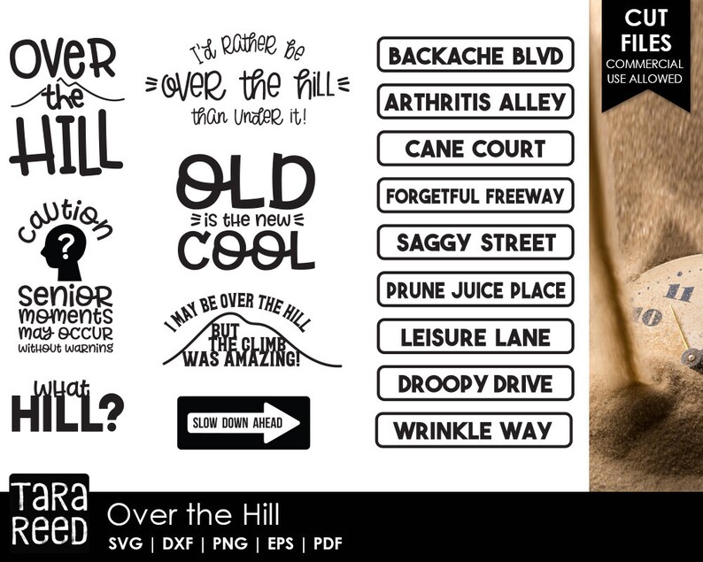 Download Over the Hill Birthday SVG and Cut Files for Crafters | Etsy