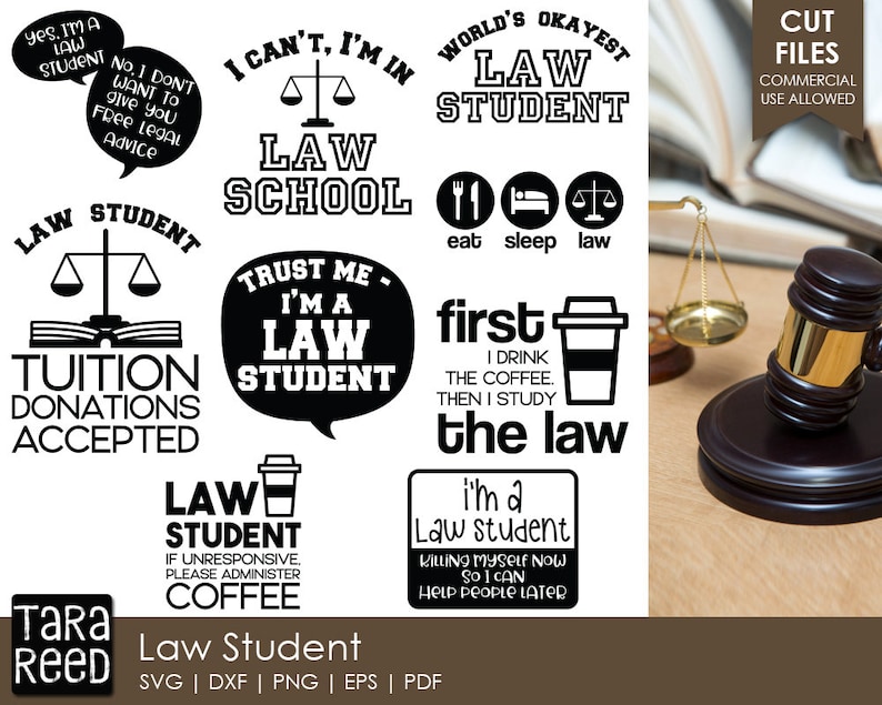 Download Law Student SVG and Cut Files for Crafters | Etsy