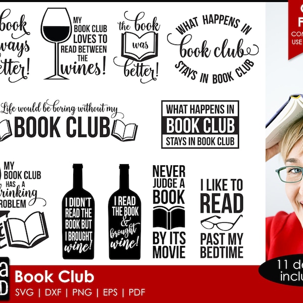 Book Club SVG and Cut Files for Crafters