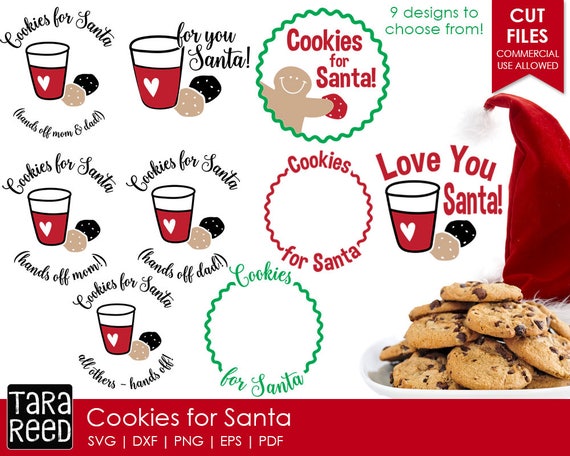 Download Cookies for Santa Christmas SVG and Cut Files for Crafters | Etsy