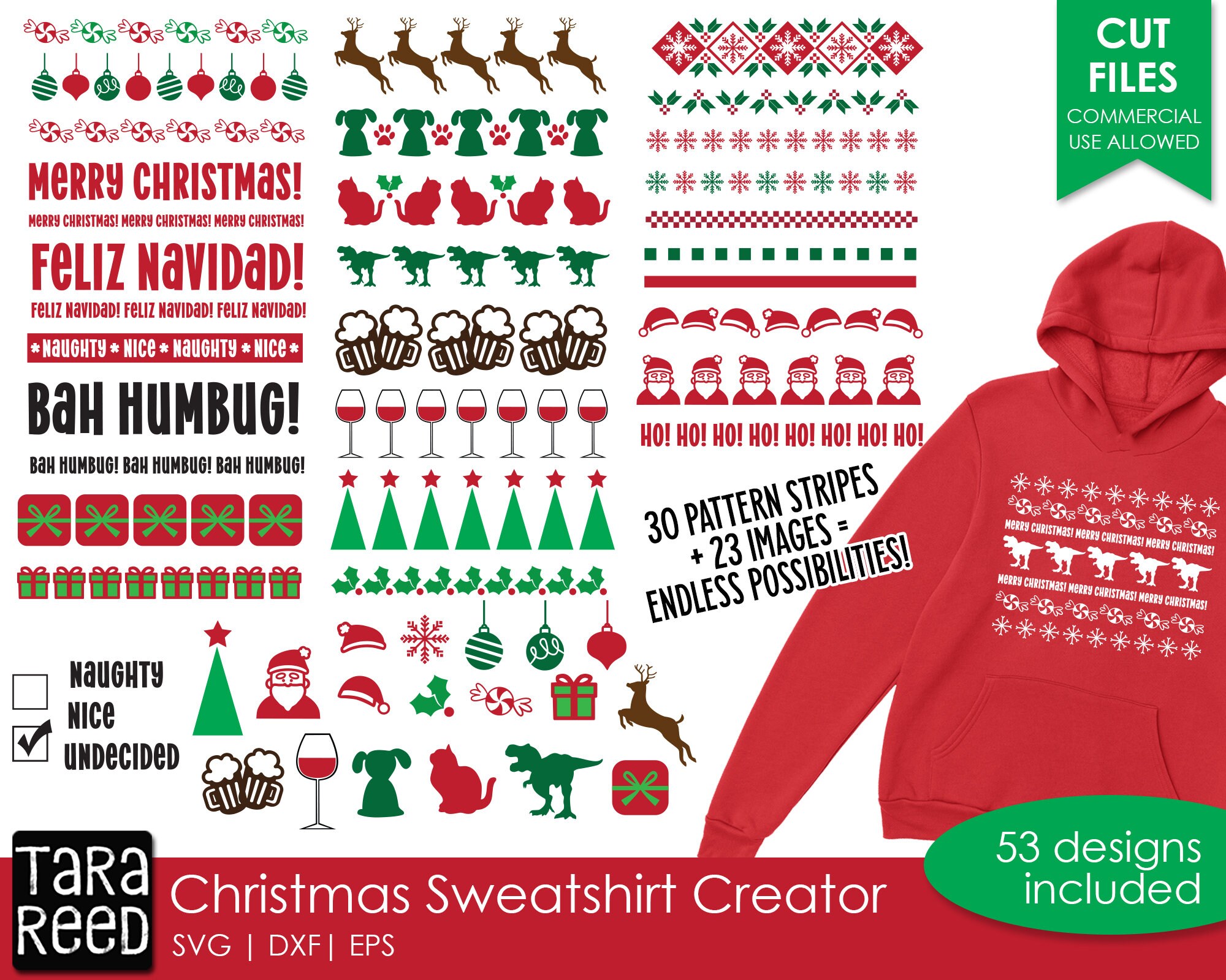 Download Christmas Sweatshirt Creator Svg Cut Files For Crafters Etsy
