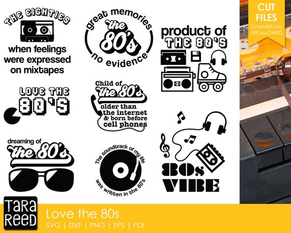 Love The 80s Eighties Svg And Cut Files For Crafters Etsy