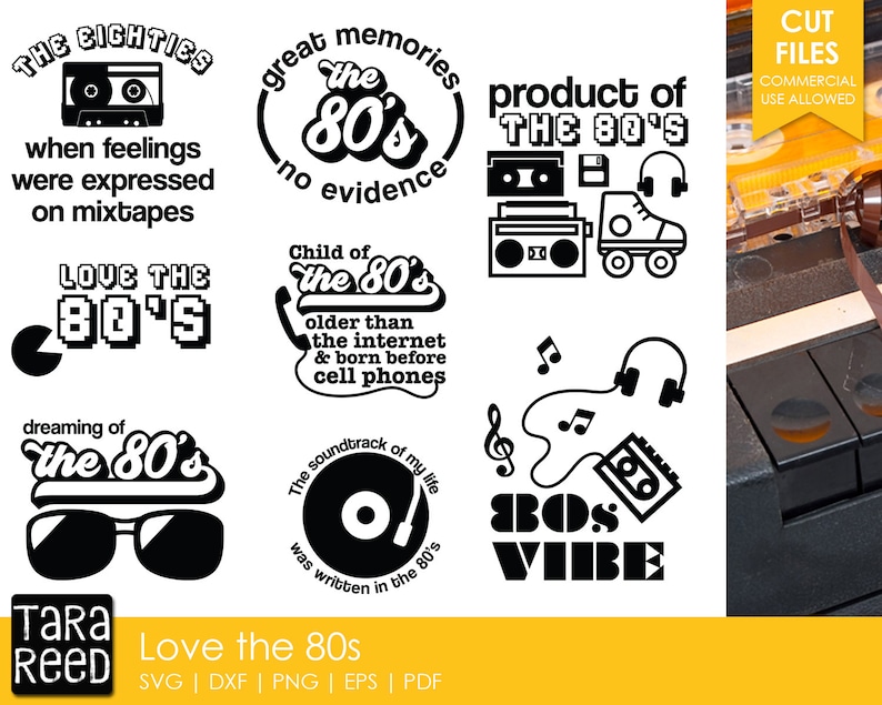 Love the 80s Eighties SVG and Cut Files for Crafters - Etsy