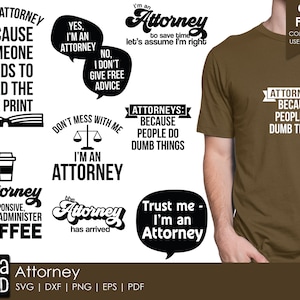 Attorney SVG and Cut Files for Crafters