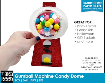 Máquina de chicles SVG para Cricut: regalo de fiesta para hacer uno mismo - Candy Dome SVG