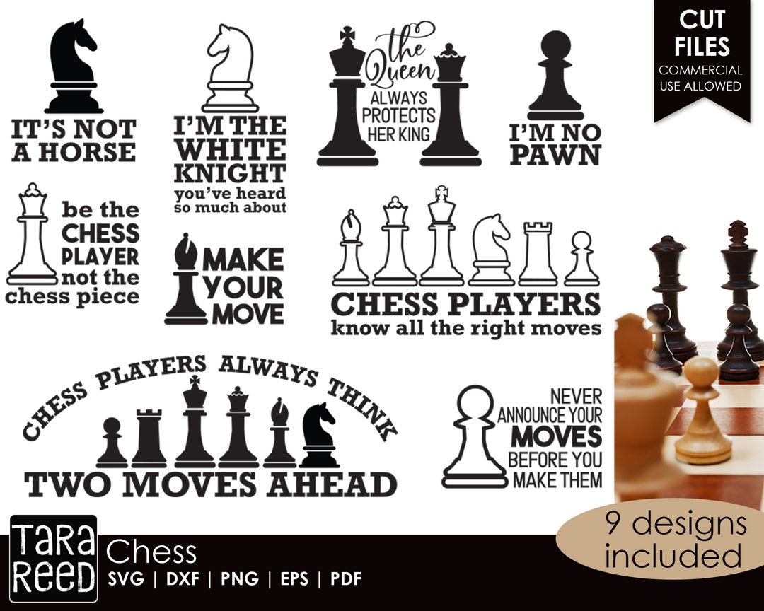 Think Retro Vintage Chess Pieces Player Gifts Chess Coach Svg Png Dxf  Digital Cutting File