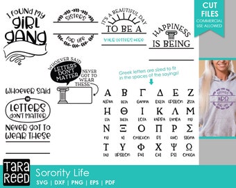 Sorority Life - Sorority SVG and Cut Files for Crafters