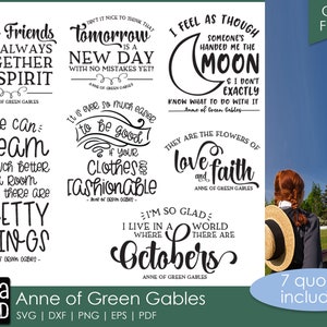 7 Anne of Green Gables Quotes - SVG and Cut Files for Crafters