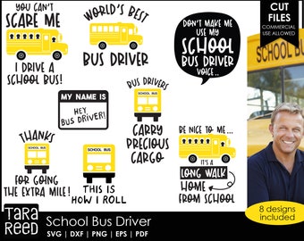 School Bus Driver SVG and Cut Files for Crafters