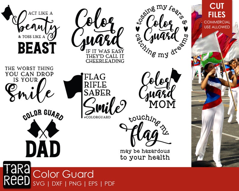 Download Color Guard SVG and Cut Files for Crafters | Etsy