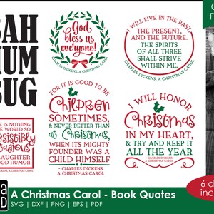 Citazioni di A Christmas Carol - File SVG e di taglio di Natale per artigiani