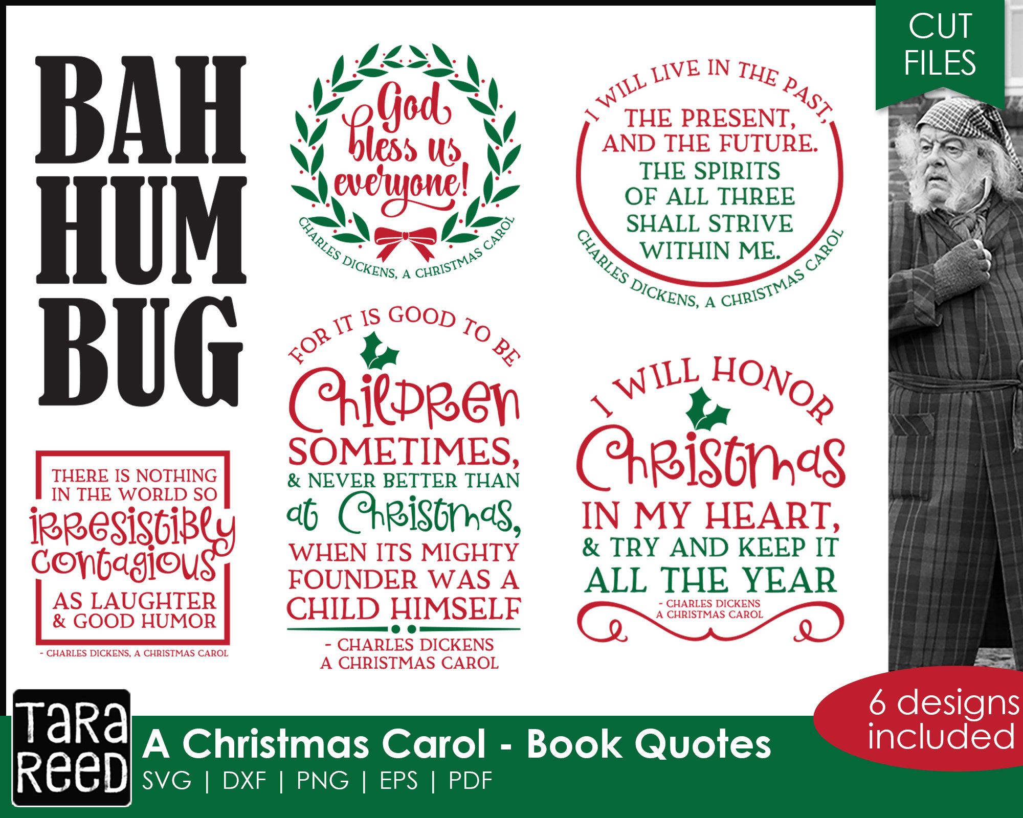 A Christmas Carol Quotes Christmas SVG and Cut Files for - Etsy UK