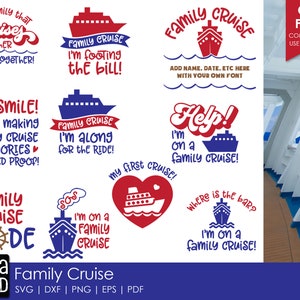 Crociera in famiglia - File SVG e di taglio per crociere per artigiani
