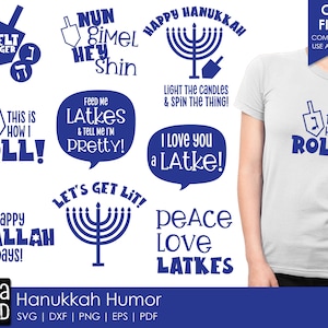 Humour de Hanoucca - fichiers SVG et coupés de Hanoucca pour les artisans