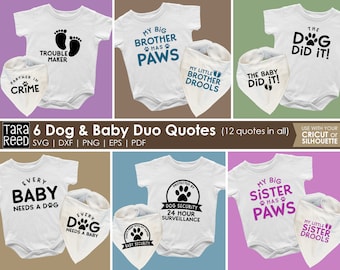 Dog and Baby Matching Outfits | Dog Bandana Quotes