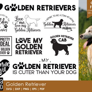 Golden Retriever SVG e arquivos de corte para artesãos
