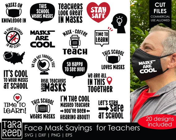 Download Face Mask Sayings For Teachers Svg And Cut Files For Etsy