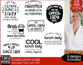 8 Lunch Lady SVG and Cut Files for Crafters