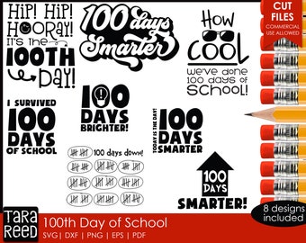 100th Day of School - School SVG and Cut Files for Crafters