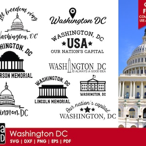 Washington DC SVG e arquivos de corte para artesãos